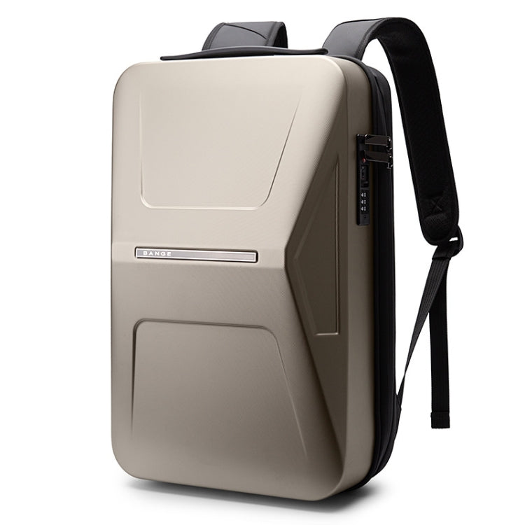 BANGE BG-3005 Hard Shell Men Backpack Laptop Personalised Shoulder Bag(Titanium Gold)