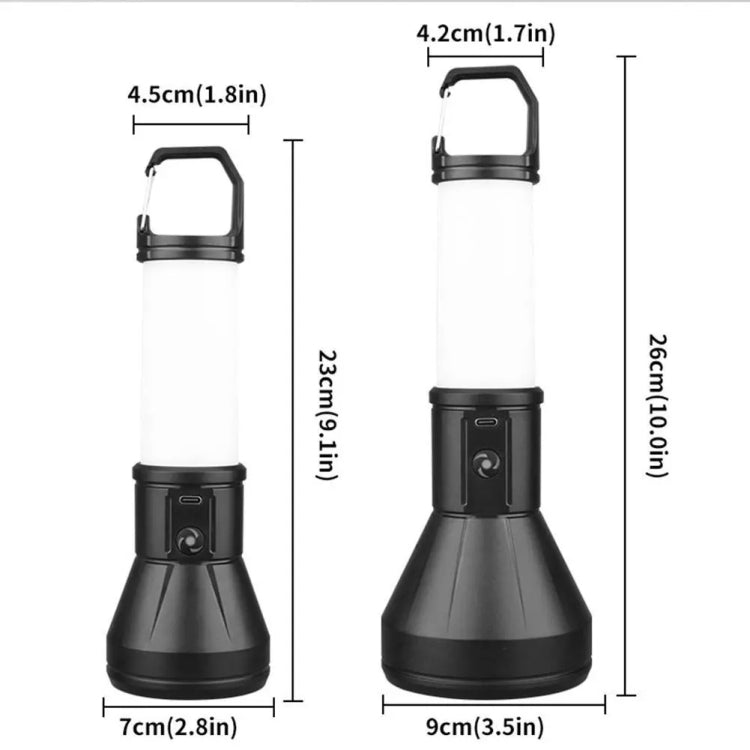 E-SMARTER S02 Small Dual Light Source Side Lamp Floodlight Flashlight Strong Light Far Shooting Camping Lamp