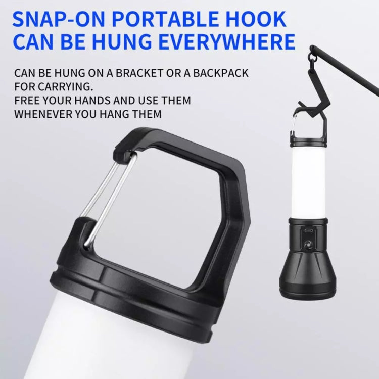 E-SMARTER S02 Small Dual Light Source Side Lamp Floodlight Flashlight Strong Light Far Shooting Camping Lamp