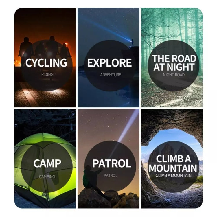E-SMARTER S03 Large Dual Light Source Side Lamp Floodlight Flashlight Strong Light Far Shooting Camping Lamp