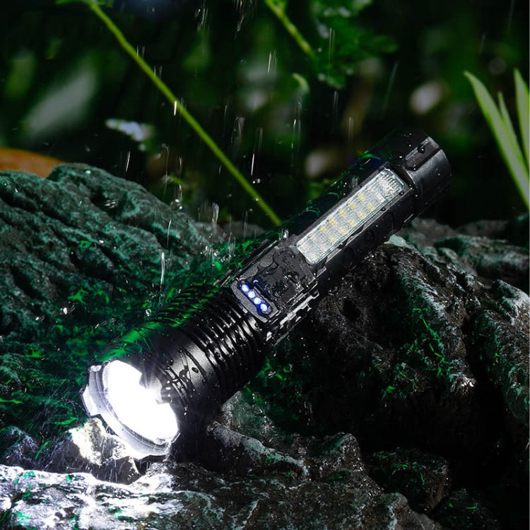 E-SMARTER A76 Telescopic Zoom COB Side Light Strong Light Torch, Style: P50 Bulb