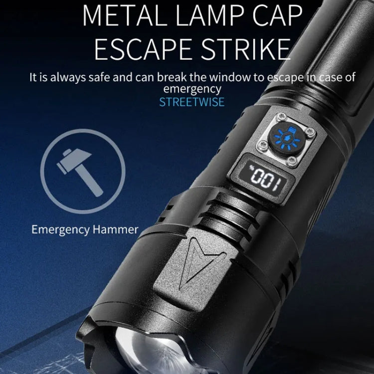 E-SMARTER A03 Laser 30W Portable LCD Display Flashlight(Black)
