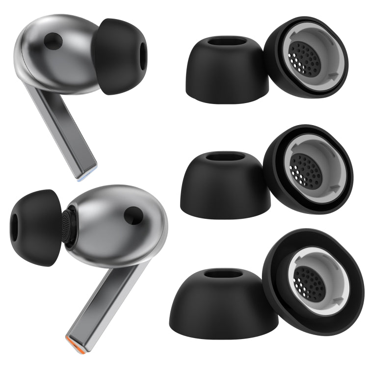 For Samsung Galaxy Buds3 Pro AhaStyle WG173 Earphone Silicone Earbuds, Size: L(Black)