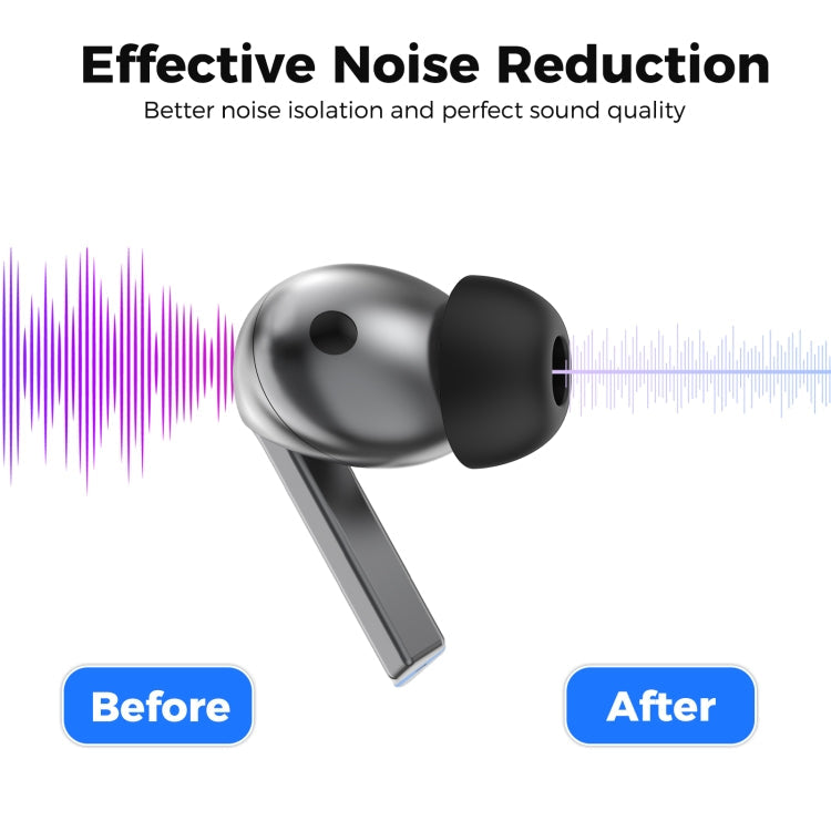 For Samsung Galaxy Buds3 Pro AhaStyle WG173 Earphone Silicone Earbuds, Size: L(Black)