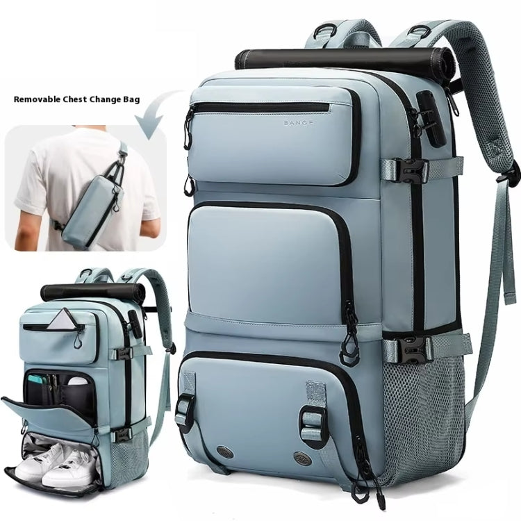 BANGE BG-1810 Travelling Shoulder Bag Large Capacity Lightweight Multifunctional Luggage Bag(Light Blue)