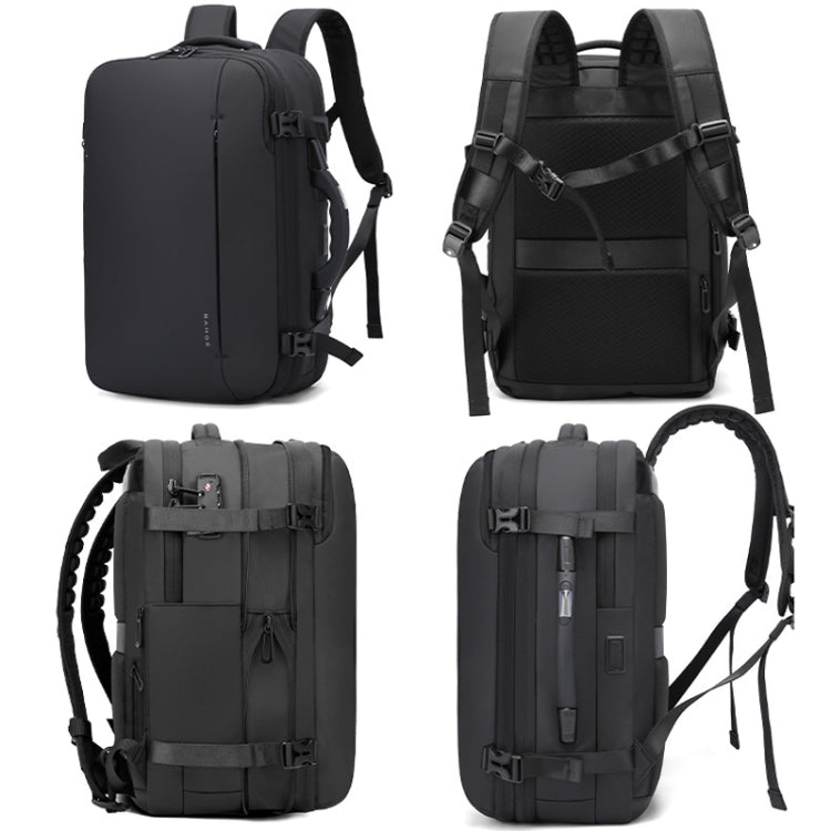 BANGE BG-1909-8 Vacuum Compression Backpack Casual Computer Bag Large Capacity Weighable Business Travel Bag(Black No Pump)