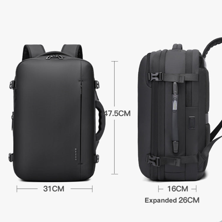 BANGE BG-1909-8 Vacuum Compression Backpack Casual Computer Bag Large Capacity Weighable Business Travel Bag(Black No Pump)