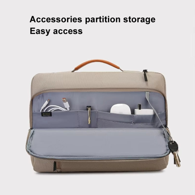 BANGE BG-6802 Laptop Bag Notebook Protective Case, Color: Khaki Small