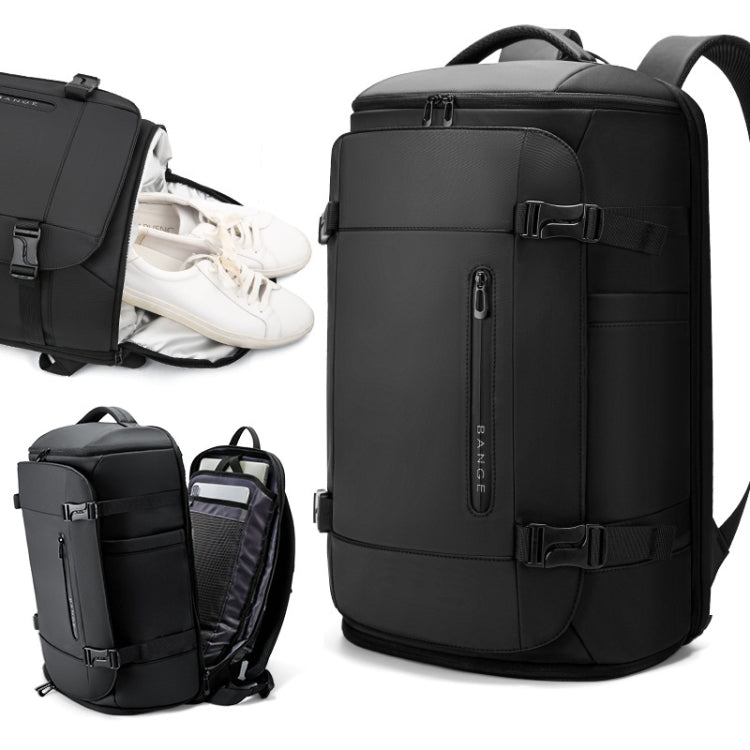 BANGE BG-3029 Large Capacity Sports Travelling Shoulder Bag Wet Dry Separation Lightweight Computer Bag(Black)