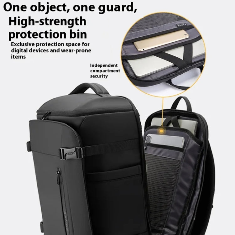 BANGE BG-3029 Large Capacity Sports Travelling Shoulder Bag Wet Dry Separation Lightweight Computer Bag(Black)