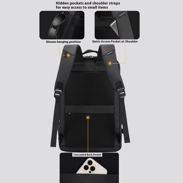 BANGE BG-3029 Large Capacity Sports Travelling Shoulder Bag Wet Dry Separation Lightweight Computer Bag(Black)
