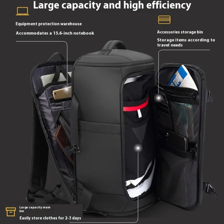 BANGE BG-3029 Large Capacity Sports Travelling Shoulder Bag Wet Dry Separation Lightweight Computer Bag(Black)