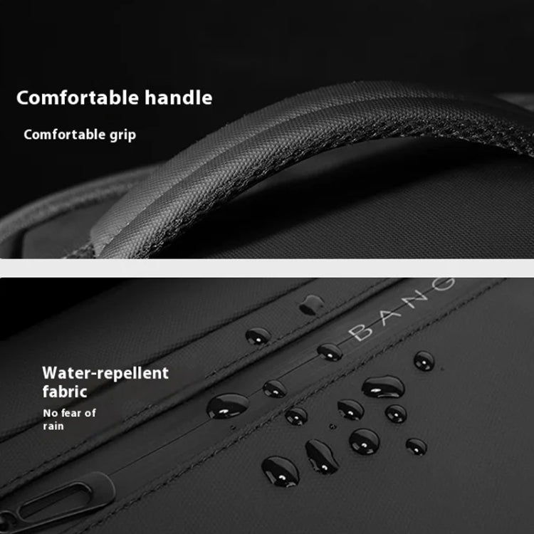 BANGE BG-3029 Large Capacity Sports Travelling Shoulder Bag Wet Dry Separation Lightweight Computer Bag(Black)