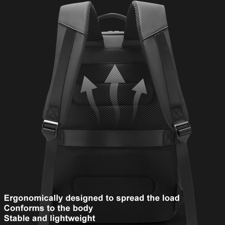 BANGE BG-8013 Men Business Backpack Commuter Laptop Shoulder Bag(Black)