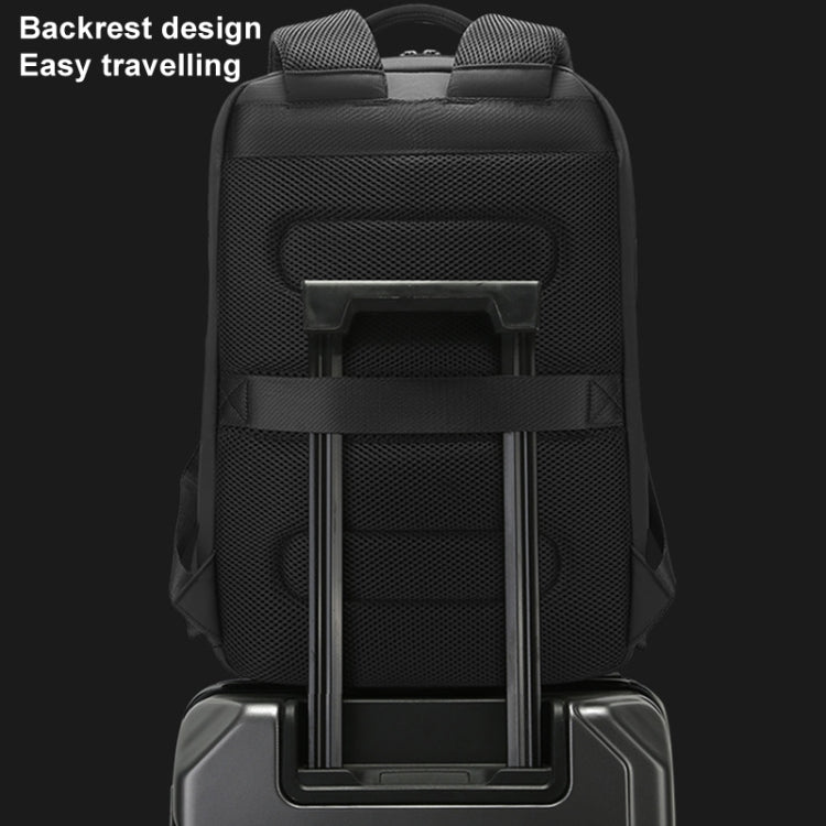 BANGE BG-8013 Men Business Backpack Commuter Laptop Shoulder Bag(Gray)