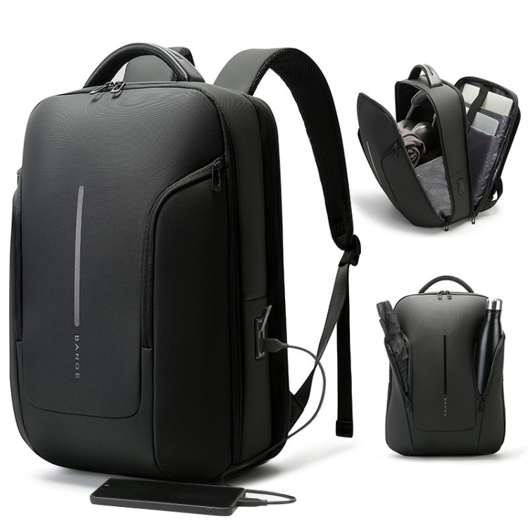 BANGE BG-8013 Men Business Backpack Commuter Laptop Shoulder Bag(Black)