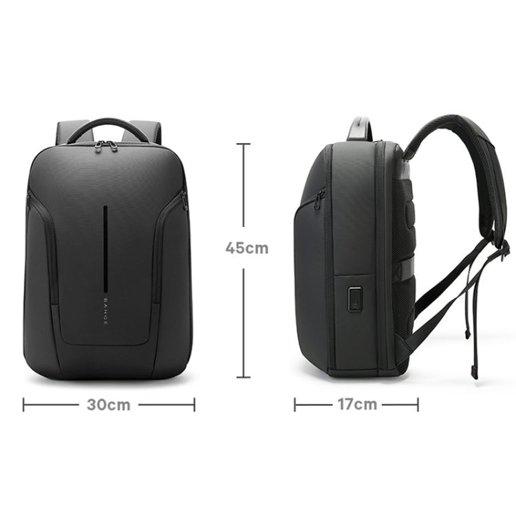 BANGE BG-8013 Men Business Backpack Commuter Laptop Shoulder Bag(Black)