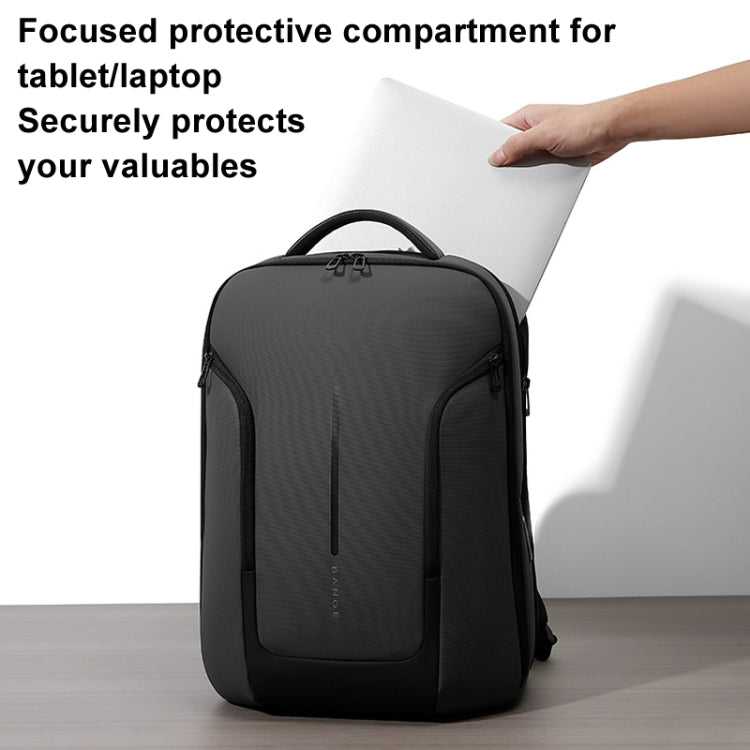 BANGE BG-8013 Men Business Backpack Commuter Laptop Shoulder Bag(Gray)