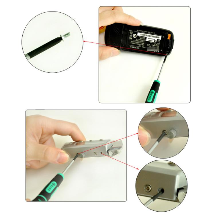 ProsKit SD-081-S3 Slotted Precision Screwdriver(2.0 x 50mm) for Daily Electronics Repairs(Green Black)