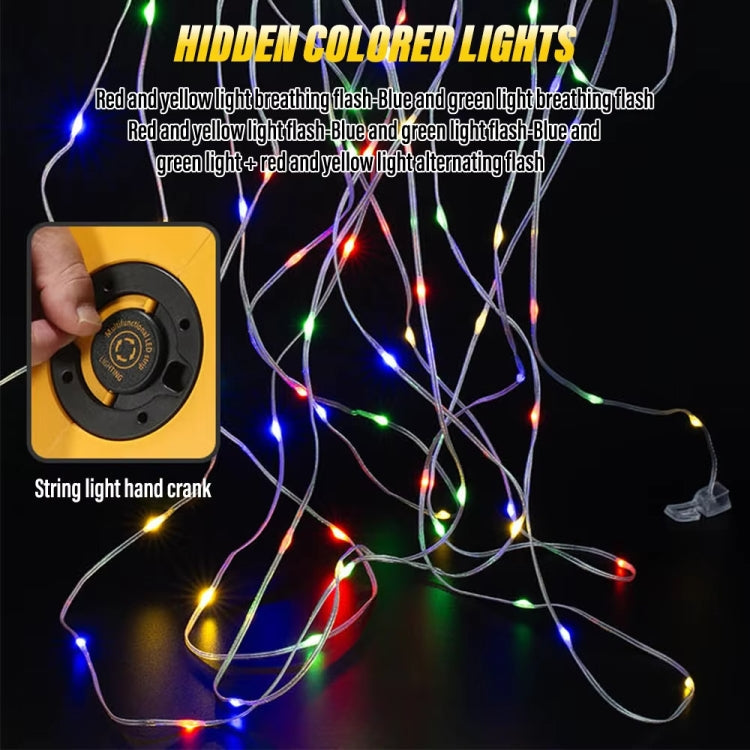 E-SMARTER 8W5205-2 Small Carrying Light With RGB Colorful Lamps Outdoor Cycling Searchlight(Black)