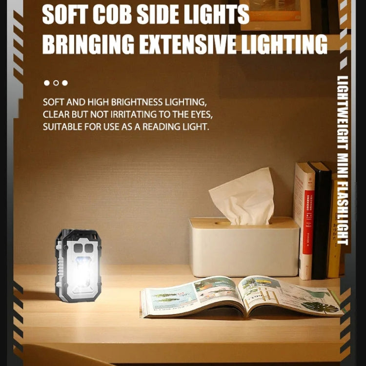 E-SMARTER YSD01 Outdoor Portable Mini Keychain Light Magnetic Anti Loss Auto Repair Light(Black)