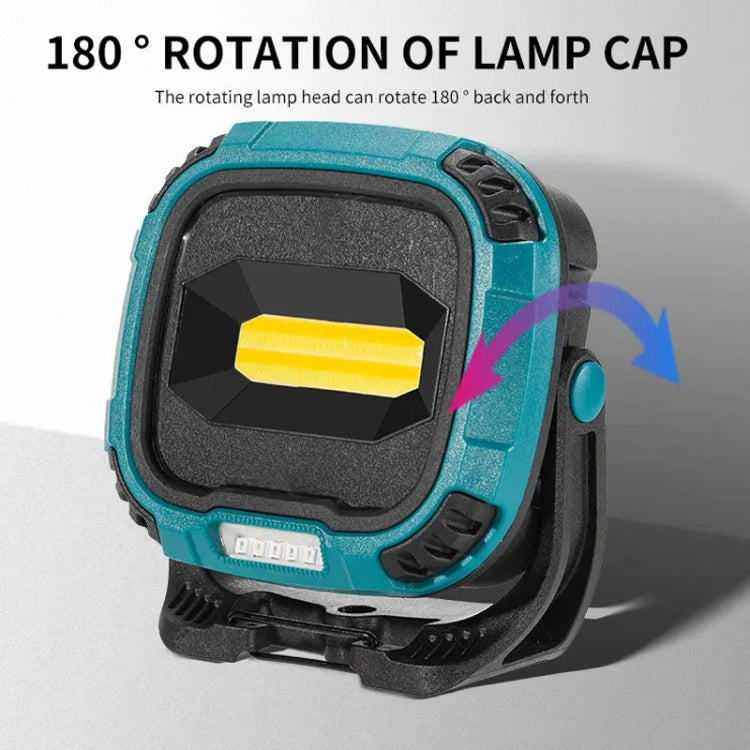 E-SMARTER W895-1 COB Portable Rechargeable Floodlight Work Light, Battery Not Included(Yellow)