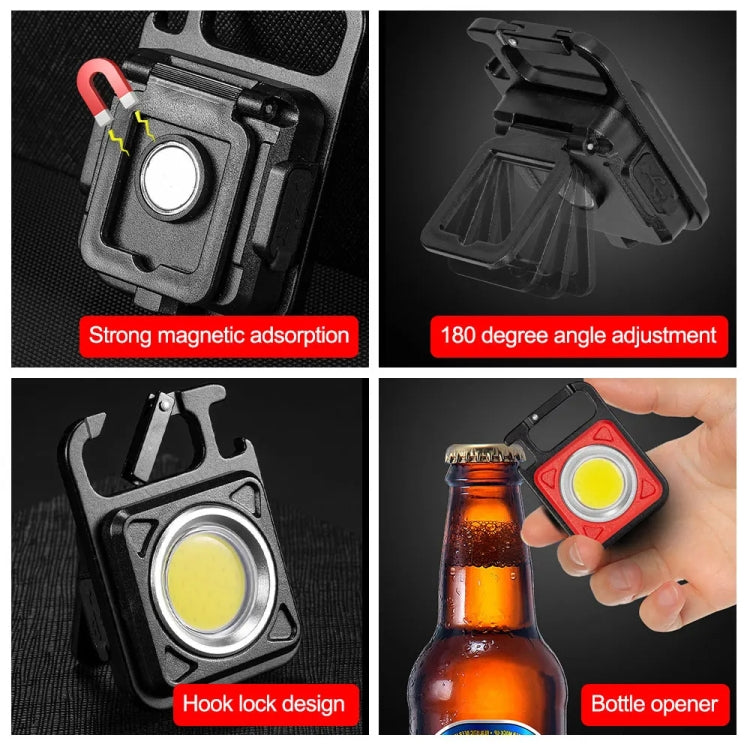 E-SMARTER W5134 Mini LED Glow Torch Strong Light Portable Keychain Light(Red)