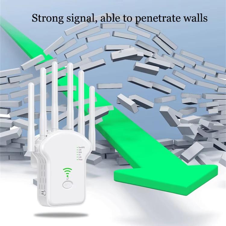 Urant U13 1200Mbps 2.4G/5G Dual Band WiFi Repeater Signal Amplifier EU Plug White