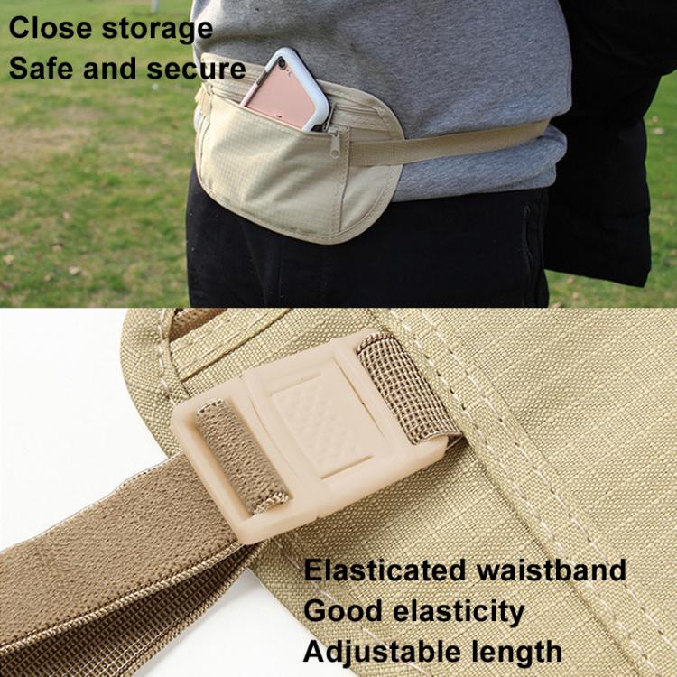AOTU AT8853 Travelling Close Anti-theft Waist Pack Sports Thin Invisible Wallet(Black)