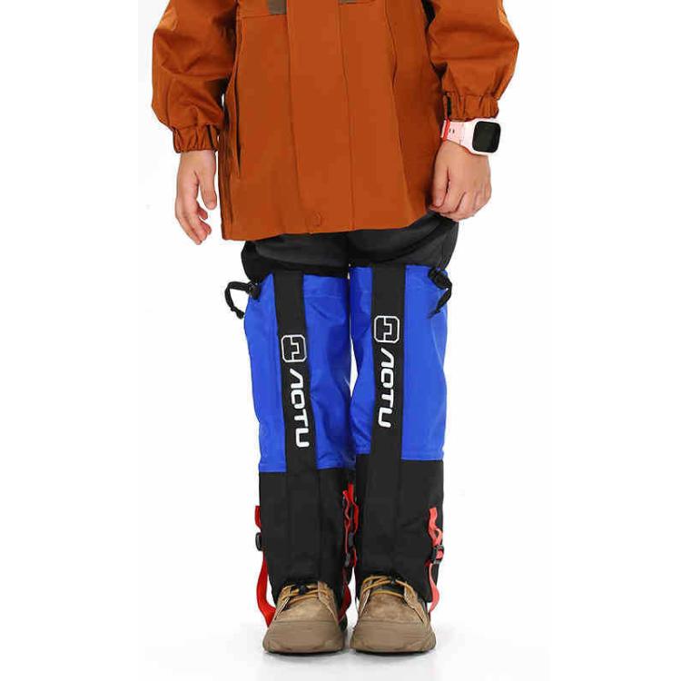 AOTU  AT8913 1pair Children Riding Skiing Waterproof Calf Protectors Outdoor Sandproof Shoes Covers, Color: Blue M