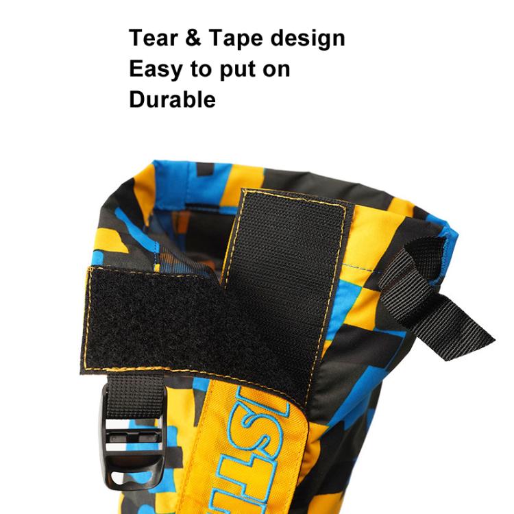 AOTU  AT8913 1pair Children Riding Skiing Waterproof Calf Protectors Outdoor Sandproof Shoes Covers, Color: Yellow Printed With Fleece L