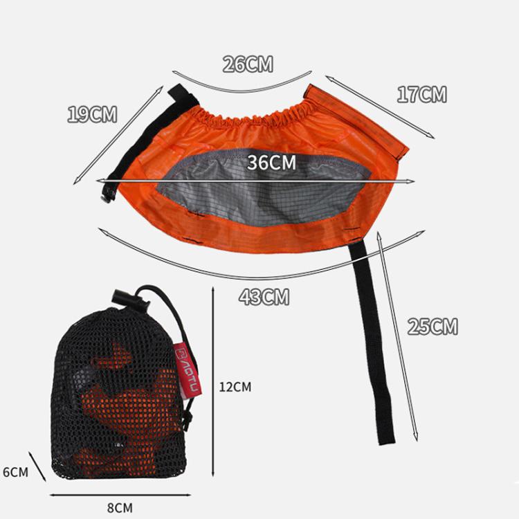 AOTU AT8917 1pair With Reflective Strip Outdoor Mountaineering Hiking Snowproof Footwear Desert Sandproof Shoe Covers(Orange)