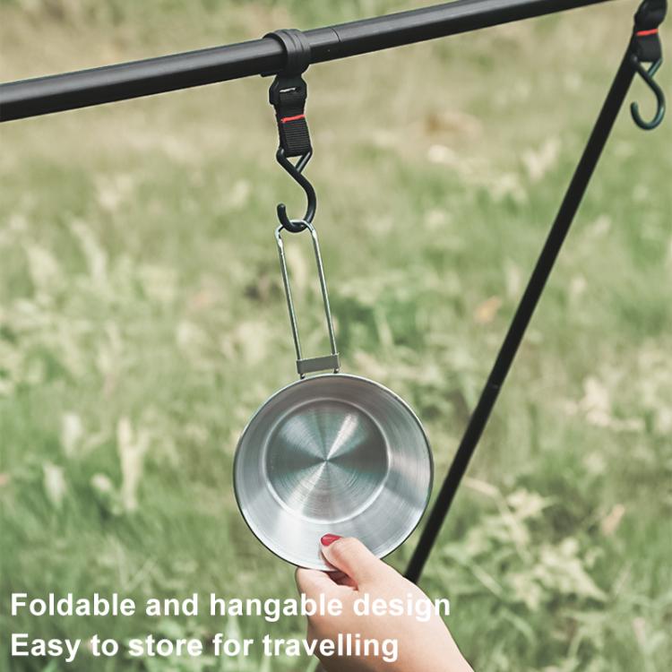 AOTU AT6440 2pcs 300ml+2pcs 500ml Portable Foldable Stainless Steel Bowl With Storage Bag Camping Cutlery Set