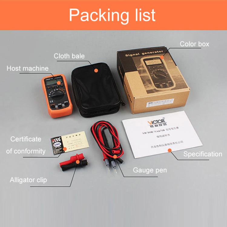 Victor Output Current Voltage Process Signal Source Multimeter, Model: VC71A