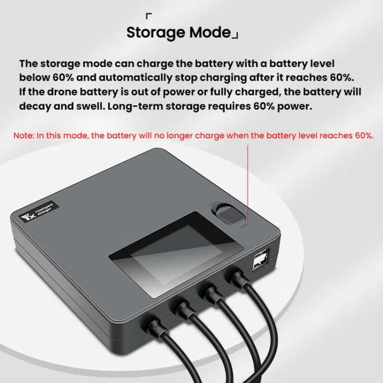 For DJI Mini 4 Pro / Mini 3 Pro / Mini 3 Color Screen Digital Display Four-Way Charger Battery Manager AU Plug