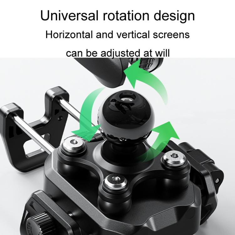 Kewig M33-C2 Outdoor Motorcycle Bike Riding Anti-Theft Shock Absorbing Cell Phone Holder(Mirror Base Model)