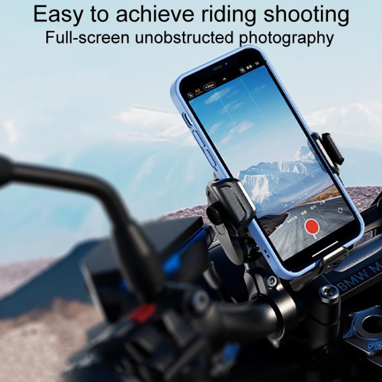 Kewig M33-C2 Outdoor Motorcycle Bike Riding Anti-Theft Shock Absorbing Cell Phone Holder(Mirror Base Model)