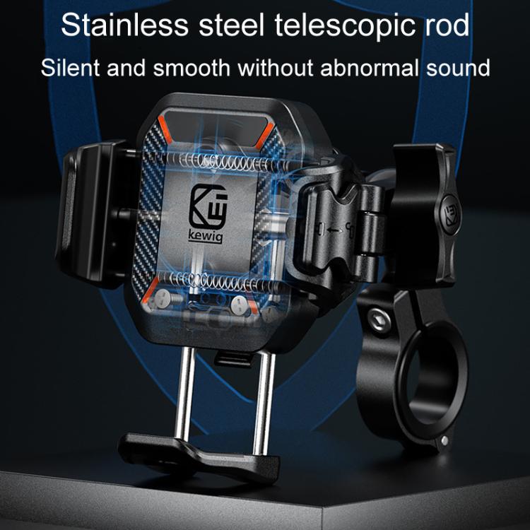 Kewig M33-C2 Outdoor Motorcycle Bike Riding Anti-Theft Shock Absorbing Cell Phone Holder(Mirror Base Model)