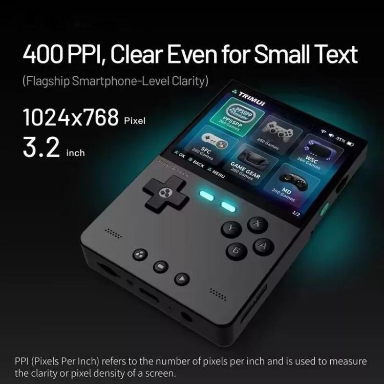 TRIMUI BRICK Open Source Pocket Console Portable Wireless Bluetooth HD Retro Arcade, Size: 64G(White)