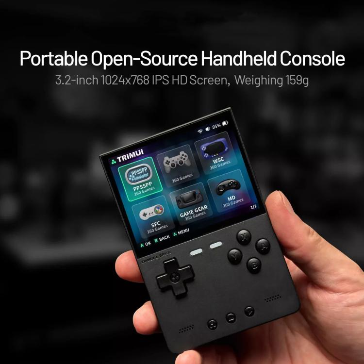 TRIMUI BRICK Open Source Pocket Console Portable Wireless Bluetooth HD Retro Arcade, Size: 256G(Red)