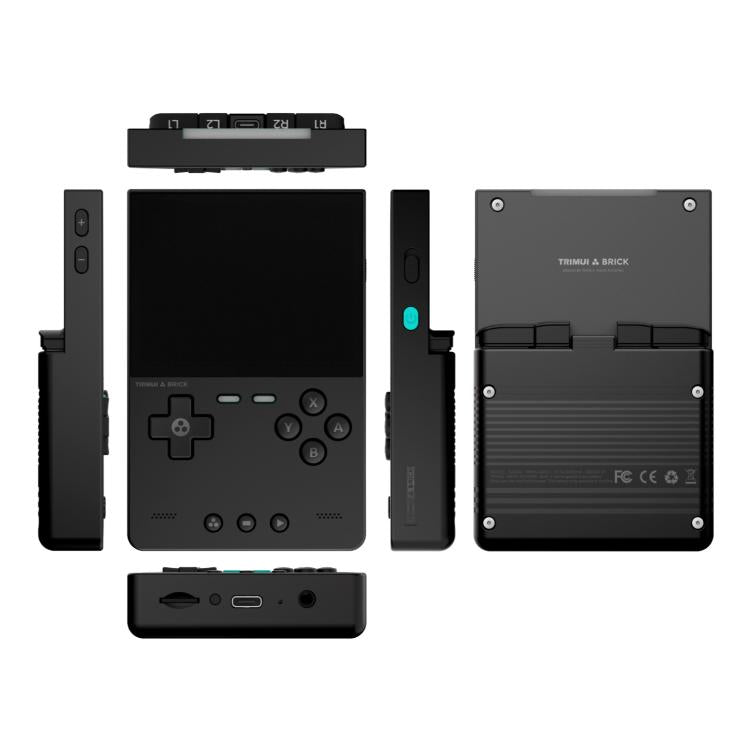 TRIMUI BRICK Open Source Pocket Console Portable Wireless Bluetooth HD Retro Arcade, Size: 128G(Black)