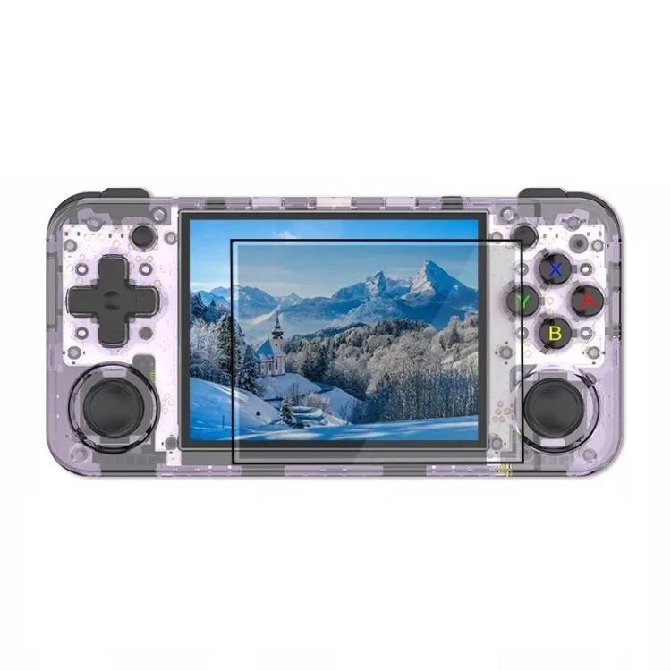 ANBERNIC RG35XXH Open Source Wireless Handheld Game Console, Memory: Standard+128G(Transparent Purple)