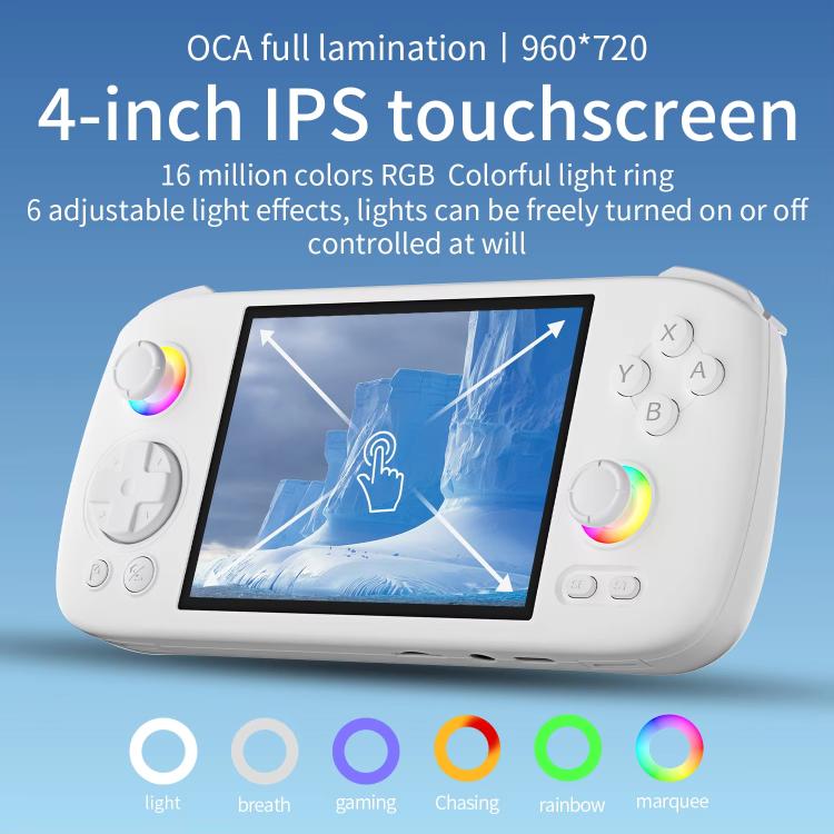 ANBERNIC RG406H Wireless HD Touch Screen Handheld Game Console, Memory: Standard+128G(Transparent Purple)