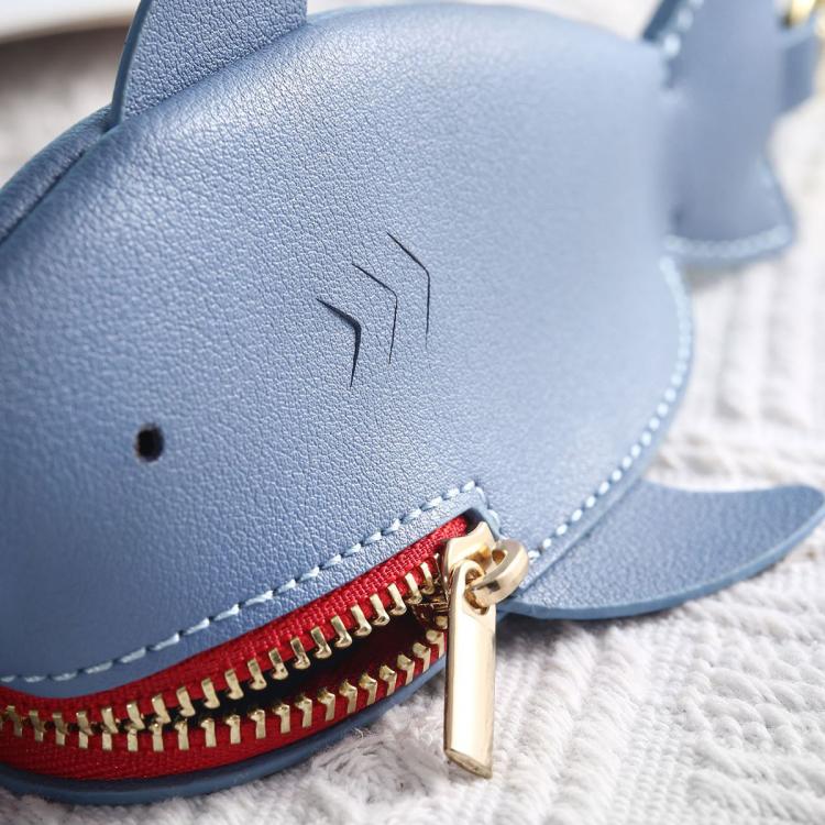 Hallmo Universal Shark-Shaped Key Protective Cover Multifunctional Car Key Storage Bag, Color: Dark Blue