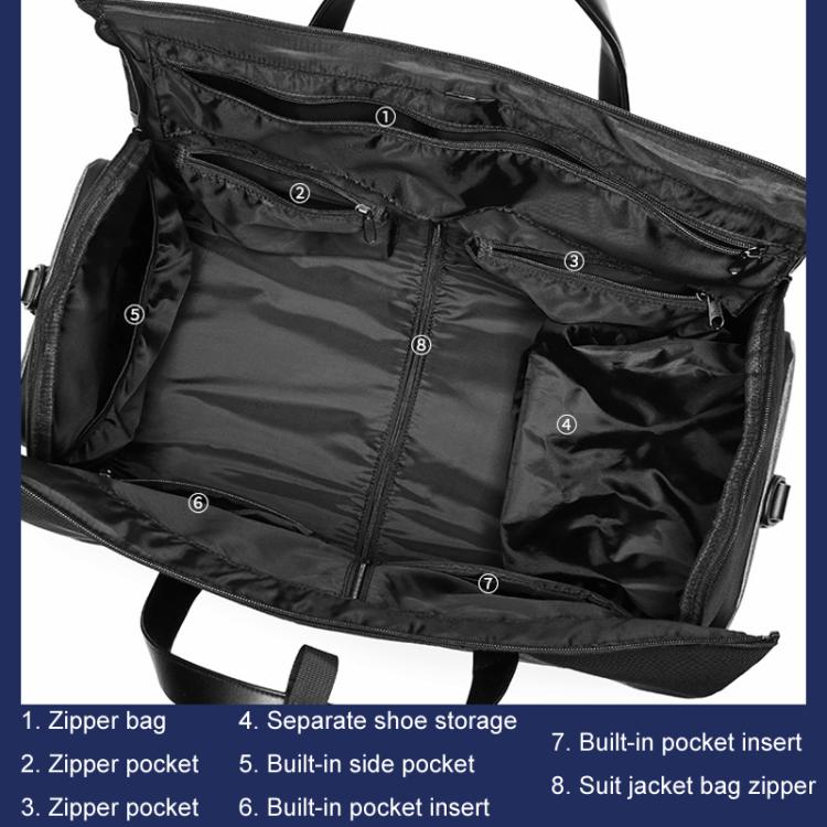 Ozuko 20 Inch Travel Business Foldable Waterproof Handbag(Dark Gray)