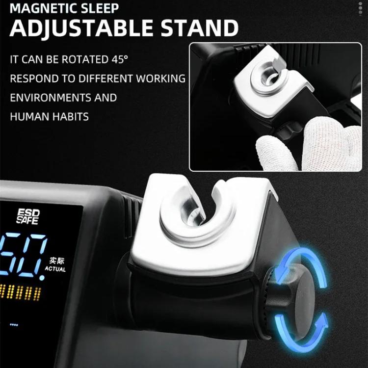 SUGON T60+TJ8+210/115 Handle+I/K/IS Tips x 6 Precision Soldering Station Soldering Iron Set Cell Phone Repair Soldering Tool(EU Plug)