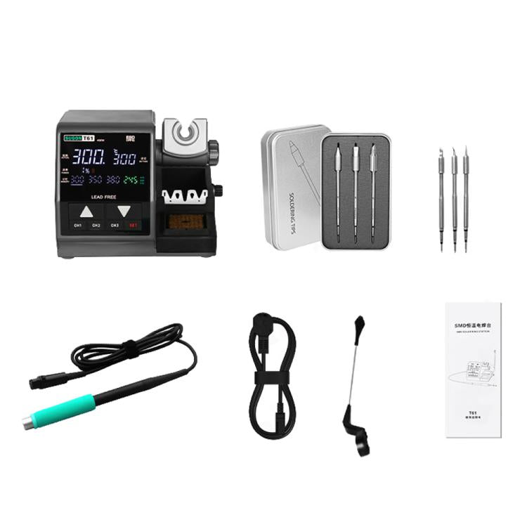 SUGON T61+T245 Handle+470/245 Tips x 6 Precision Soldering Station 400W High Power Soldering Iron(US Plug)
