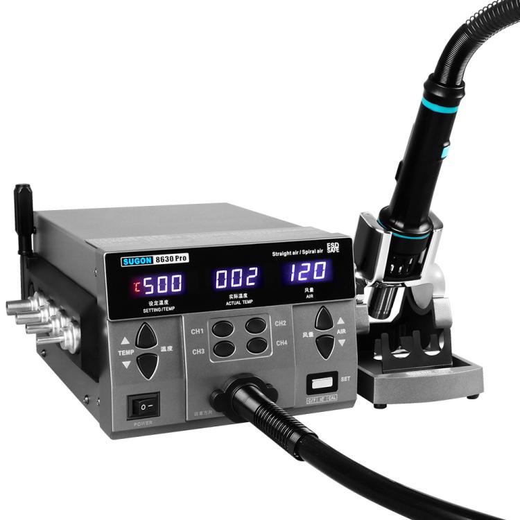 SUGON 8630 Pro Large Wind Power Cell Phone Repair CPU Digital Display Hot Air Soldering Station EU Plug