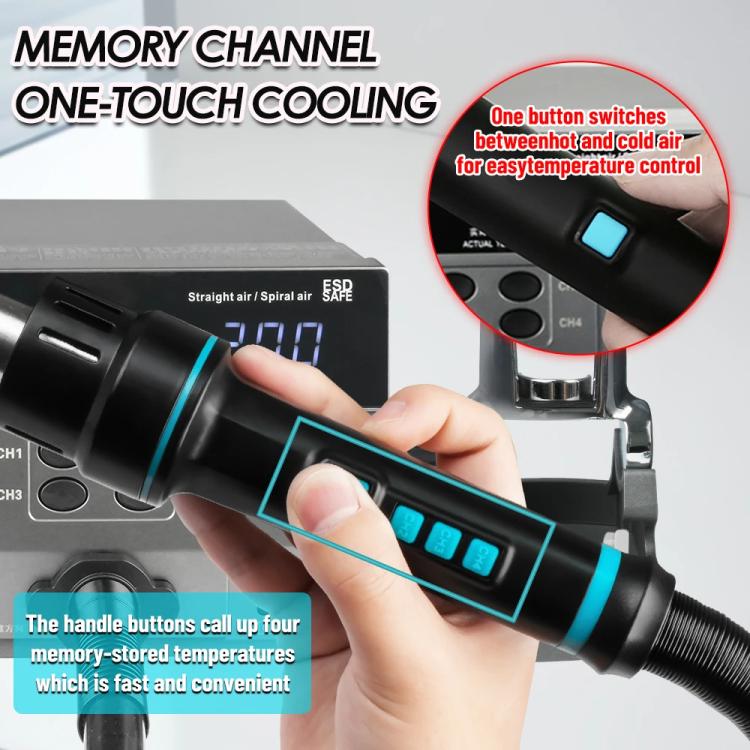 SUGON 8630 Pro Large Wind Power Cell Phone Repair CPU Digital Display Hot Air Soldering Station EU Plug