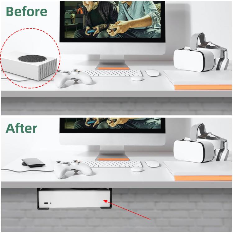 For Xbox One S / X, Xbox 360 Under Desk Storage Stand Rack